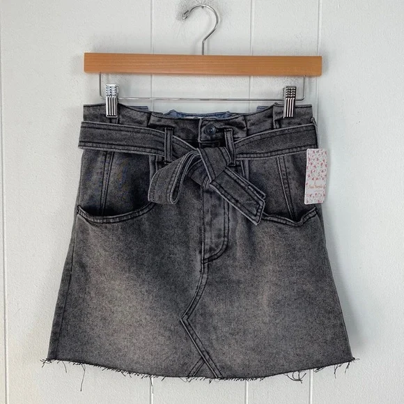 Free People Paper Bag Mini Skirt - Picture 2 of 10